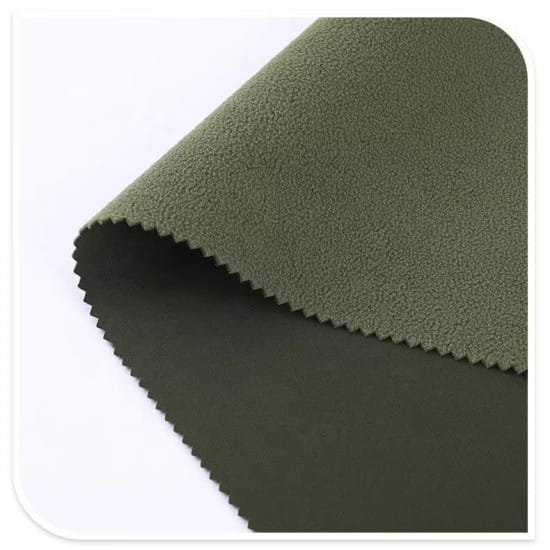 100D elastic adhesive velvet and Tpu 3-layer waterproof soft shell fabric FB020